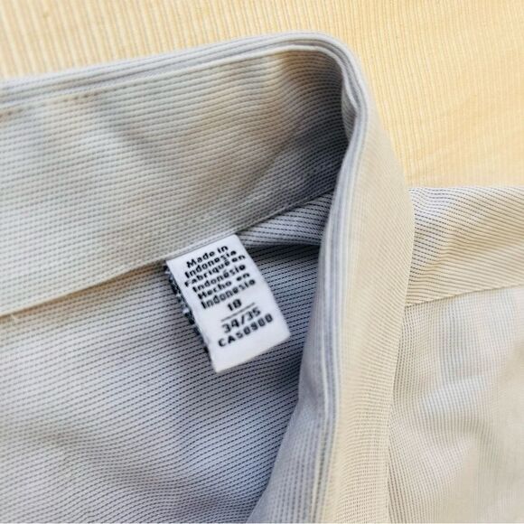 Calvin Klein Mens Shirt Button Down Career Casual Cotton Longsleeve 18 34/35 - Picture 2 of 5